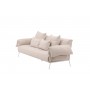 Sofa 3-os Venture Desing Ockero poduszki z pierzem stalowa podstawa 220x90x80 cm