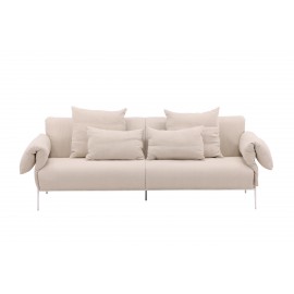 Sofa 3-os Venture Desing Ockero poduszki z pierzem stalowa podstawa 220x90x80 cm