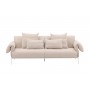Sofa 3-os Venture Desing Ockero poduszki z pierzem stalowa podstawa 220x90x80 cm