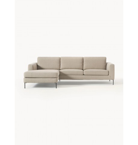 Sofa narożna Cucita beżowa lewostronna 262x163 cm