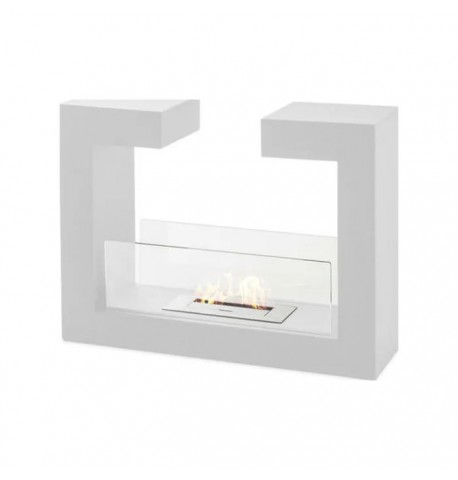 Kominek podłogowy szkło hartowane 78x25x58cm Stones Tete a Tete