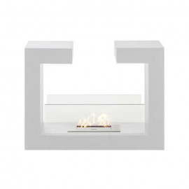 Kominek podłogowy szkło hartowane 78x25x58cm Stones Tete a Tete