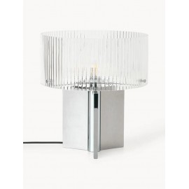 Lampa stołowa srebrna 1xE14 Emmi