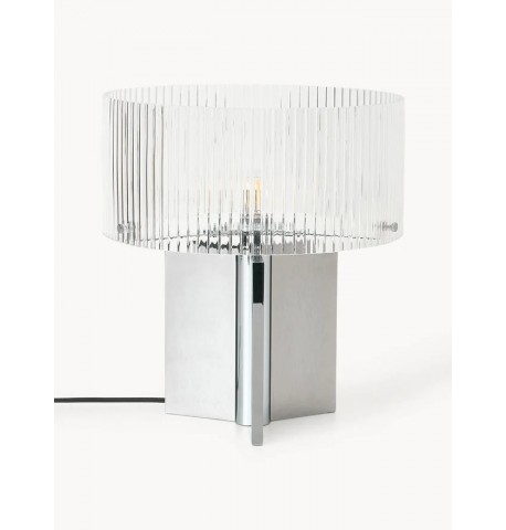 Lampa stołowa srebrna 1xE14 Emmi