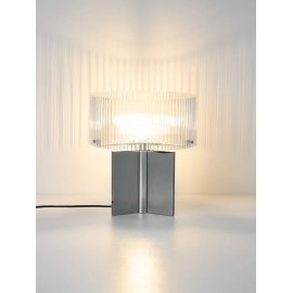 Lampa stołowa srebrna 1xE14 Emmi