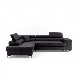 Sofa 3 os. szary aksamit 280x205cm William