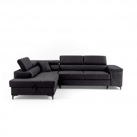 Sofa 3 os. szary aksamit 280x205cm William