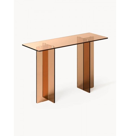 Konsola ze szkła brązowy transparentny Anouk