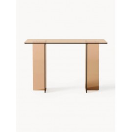 Konsola ze szkła brązowy transparentny Anouk