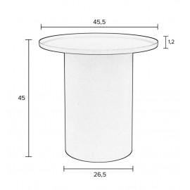 Stolik okrągły White Label Living Sverre