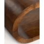 Stolik owalny drewno mangowe ciemny brąz  Adgar Mango