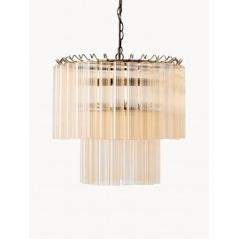 Lampa sufitowa klosze szklane rurki transparentne beż Janae