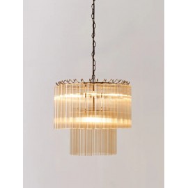 Lampa sufitowa klosze szklane rurki transparentne beż Janae