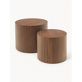 Komplet stolików fornir drewna orzechowego Dan