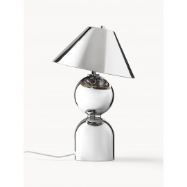 Lampa stołowa  ze szkła srebrna Danielle