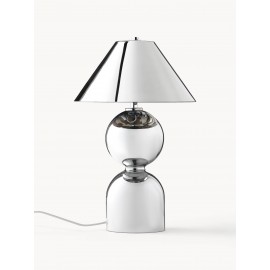 Lampa stołowa  ze szkła srebrna Danielle