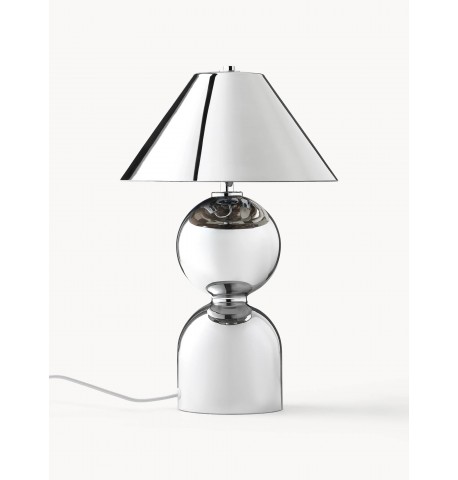 Lampa stołowa  ze szkła srebrna Danielle