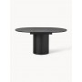 Stół okrągły rozkładany czarny 120-160cm Filo