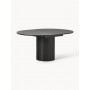 Stół okrągły rozkładany czarny 120-160cm Filo