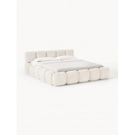 Łóżko tapicerowane złamana biel 180x200cm Tayla
