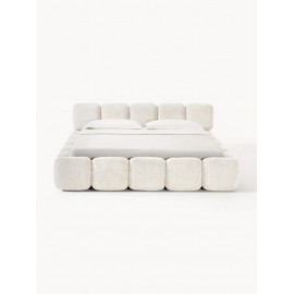 Łóżko tapicerowane złamana biel 180x200cm Tayla