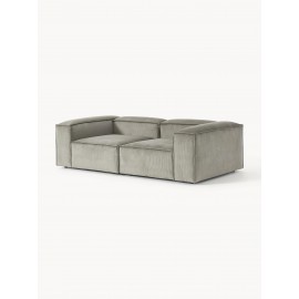 Sofa prosta szara sztruksowa 3 os Lennon