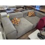 Sofa prosta szara sztruksowa 3 os Lennon