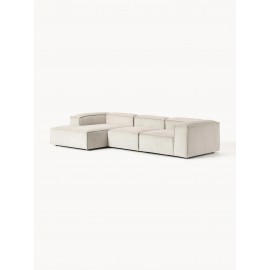 Sofa narożna Lennon 4os modułowa 327x180cm sztruks jasnobeżowy