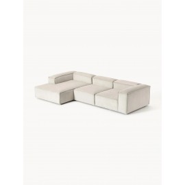 Sofa narożna Lennon 4os modułowa 327x180cm sztruks jasnobeżowy