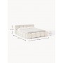 Łóżko tapicerowane teddy boucle złamana biel 200x200 cm Tayla