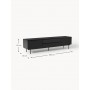 Komoda szafka RTV Elona 220x46x55cm czarna