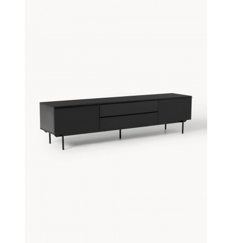 Komoda szafka RTV Elona 220x46x55cm czarna