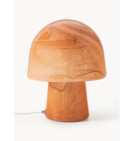 Lampa stołowa szkło brązowa Talia