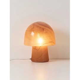 Lampa stołowa szkło brązowa Talia