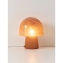 Lampa stołowa szkło brązowa Talia