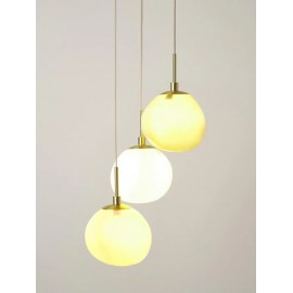 Lampa wisząca złote mocowanie kolorowe klosze  Josie