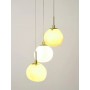 Lampa wisząca złote mocowanie kolorowe klosze  Josie
