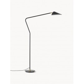 Lampa podłogowa regulowany klosz czarna Neron