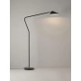 Lampa podłogowa regulowany klosz czarna Neron