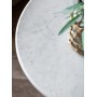 Stolik pomocniczy marmurowy blat szklana podstawa Gallery Direct Seville