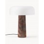 Lampa stołowa marmurowa podstawa szklany klosz Carla