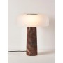 Lampa stołowa marmurowa podstawa szklany klosz Carla