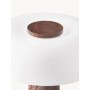 Lampa stołowa marmurowa podstawa szklany klosz Carla