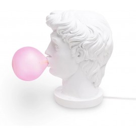 Lampa stołowa głowa różowa żarówka Seletti Wonder
