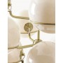 Lampa wisząca stelaż złoty klosze kremowobiałe Carey