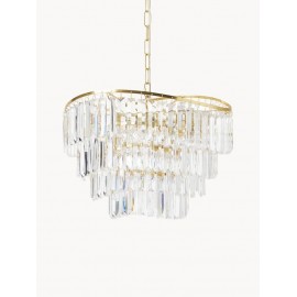 Lampa wisząca złoty stelaż kryształy akrylowe Eleanor
