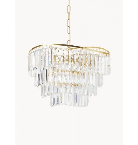 Lampa wisząca złoty stelaż kryształy akrylowe Eleanor