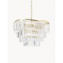 Lampa wisząca złoty stelaż kryształy akrylowe Eleanor