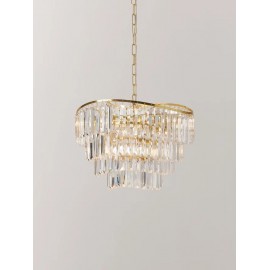 Lampa wisząca złoty stelaż kryształy akrylowe Eleanor