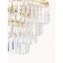 Lampa wisząca złoty stelaż kryształy akrylowe Eleanor